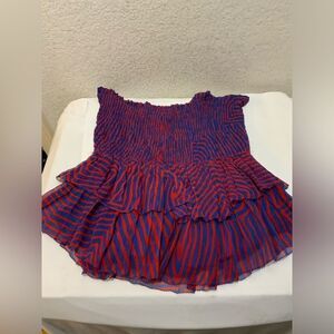 isabel marant etoile skirt- Size 38  Red And Blue